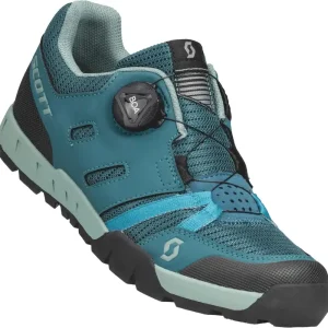 Scott Sport Crus-r Flat Boa Dame Cykelsko - Petrol Blue/Mint Green - Sidste chance